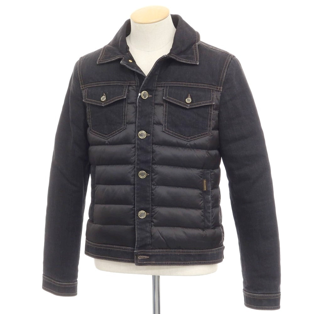 [Used] MOORER MONDOR-FUR Denim Polyester Down Jacket Black [Size 44] [BLK] [A/W] [Condition Rank B] ​​[Men&