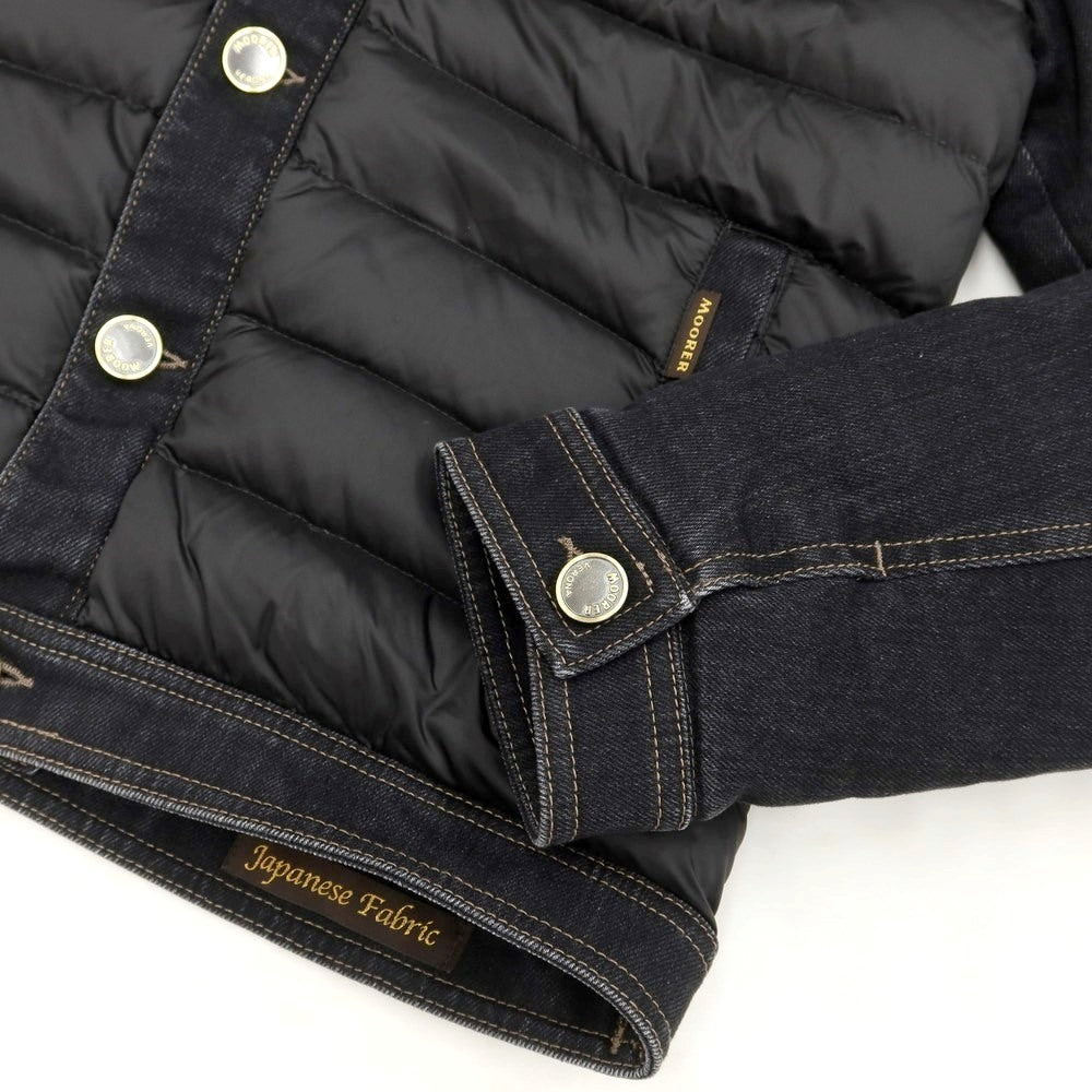 [Used] MOORER MONDOR-FUR Denim Polyester Down Jacket Black [Size 44] [BLK] [A/W] [Condition Rank B] ​​[Men&