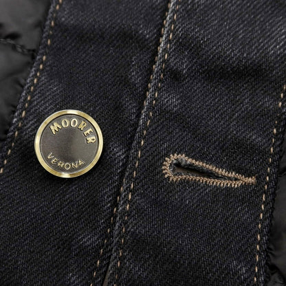 [Used] MOORER MONDOR-FUR Denim Polyester Down Jacket Black [Size 44] [BLK] [A/W] [Condition Rank B] ​​[Men&
