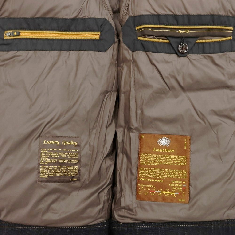 [Used] MOORER MONDOR-FUR Denim Polyester Down Jacket Black [Size 44] [BLK] [A/W] [Condition Rank B] ​​[Men&