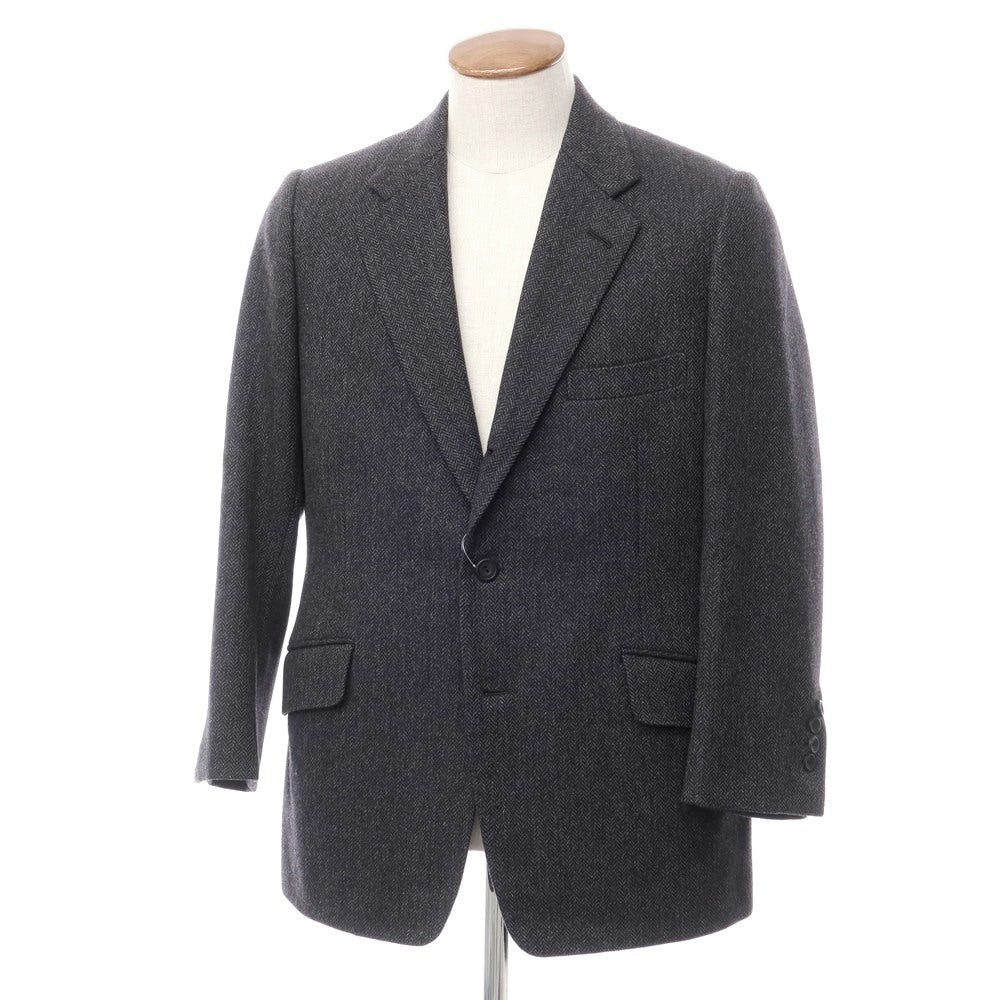 [Used] Batak House Cut Tweed Wool Herringbone Tailored Jacket Dark Navy x Grey [Size not listed (approximately M)] [NVY] [A/W] [Condition Rank C] [Men&