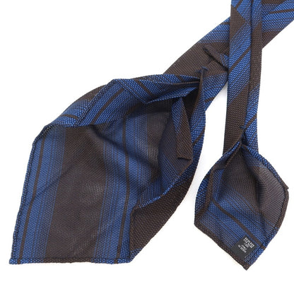 [Used] Atto Vannucci Striped Fresco Sette Pieghe Tie Brown x Blue [Size -] [BRW] [S/S] [Condition Rank B] ​​[Men&