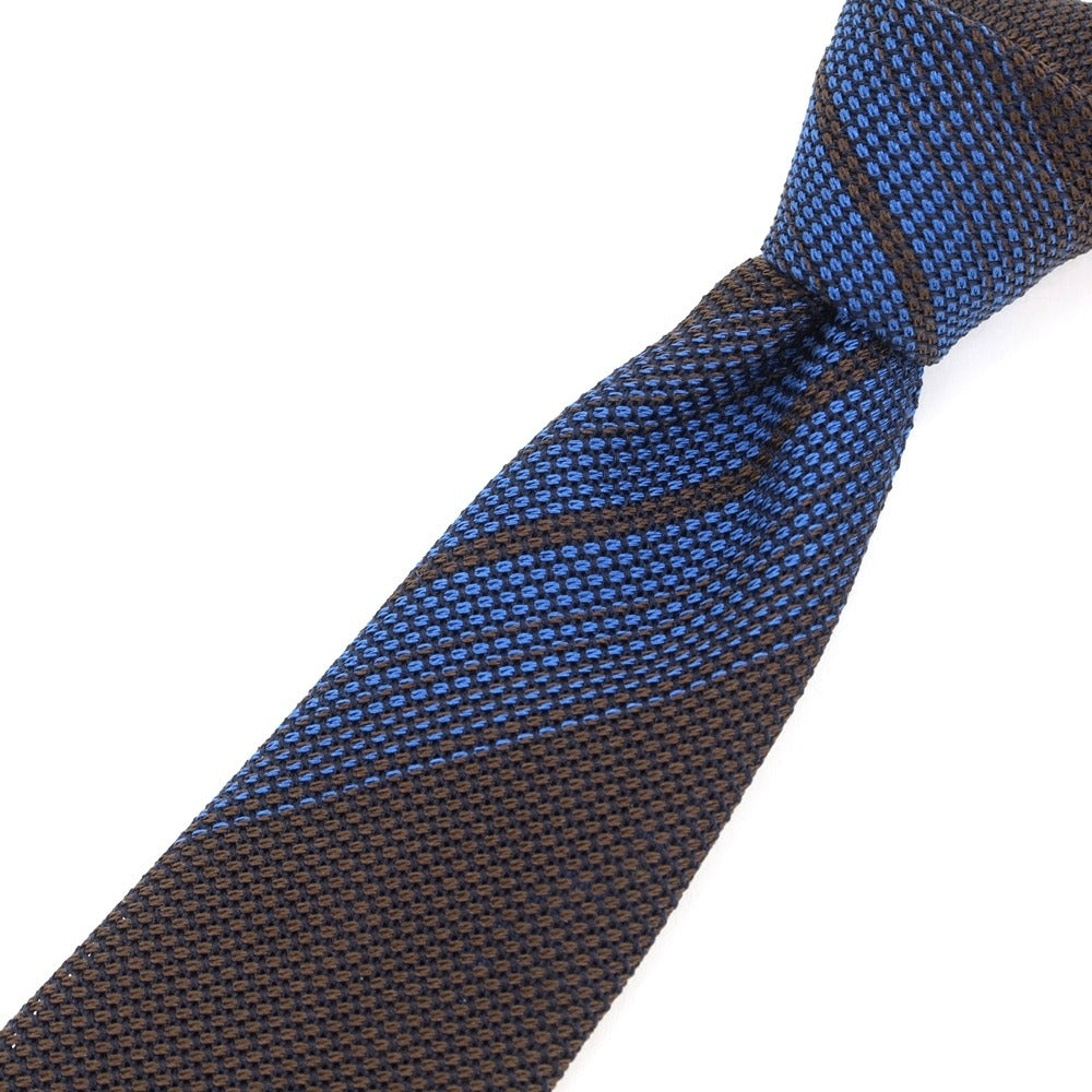 [Used] Atto Vannucci Striped Fresco Sette Pieghe Tie Brown x Blue [Size -] [BRW] [S/S] [Condition Rank B] ​​[Men&