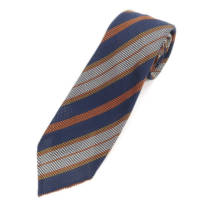 [Used] Atto Vannucci Striped Fresco Sette Pieghe Tie Navy x Orange [Size -] [NVY] [S/S] [Condition Rank B] ​​[Men&