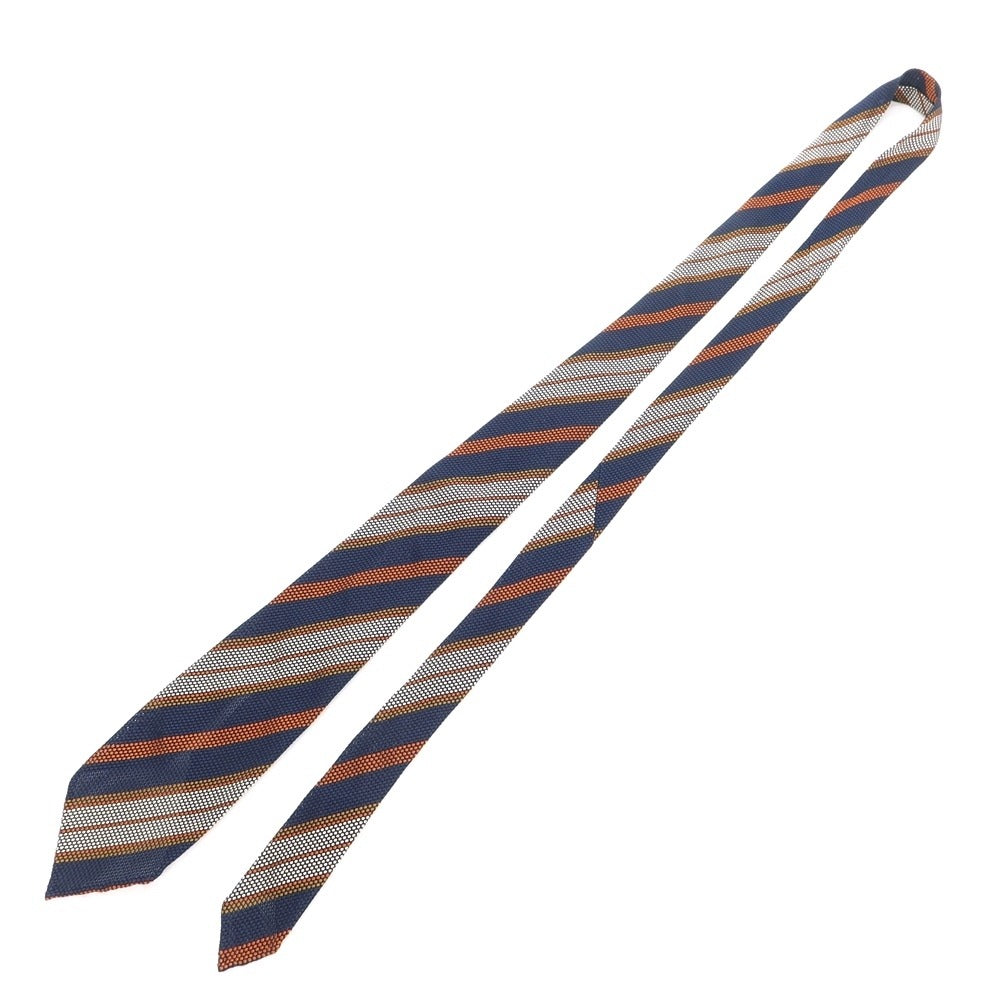[Used] Atto Vannucci Striped Fresco Sette Pieghe Tie Navy x Orange [Size -] [NVY] [S/S] [Condition Rank B] ​​[Men&