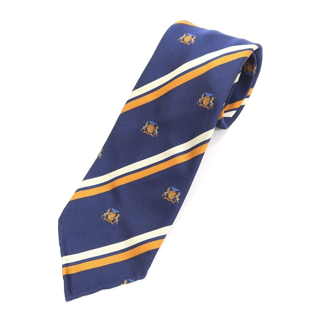 [Used] Atto Vannucci Royal Crest Sette Pieghe Silk Tie Navy x Orange [Size -] [NVY] [S/S/A/W] [Condition Rank C] [Men&