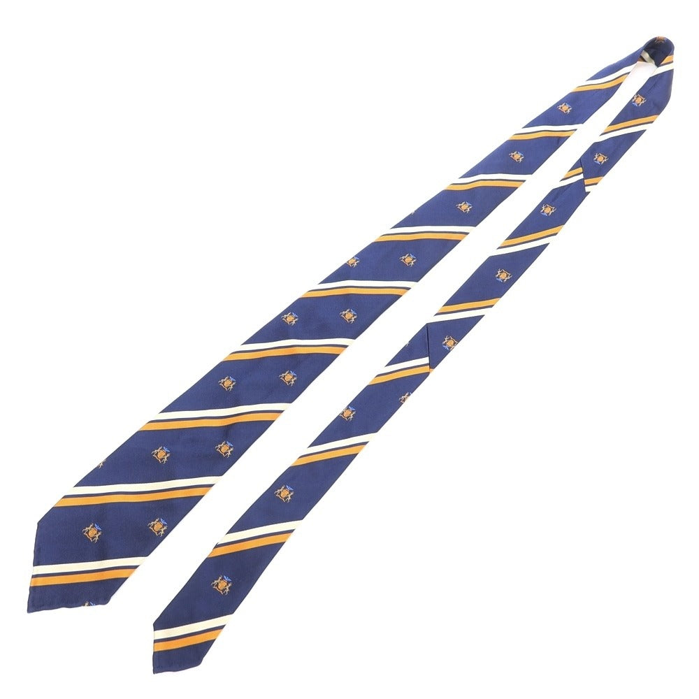 [Used] Atto Vannucci Royal Crest Sette Pieghe Silk Tie Navy x Orange [Size -] [NVY] [S/S/A/W] [Condition Rank C] [Men&
