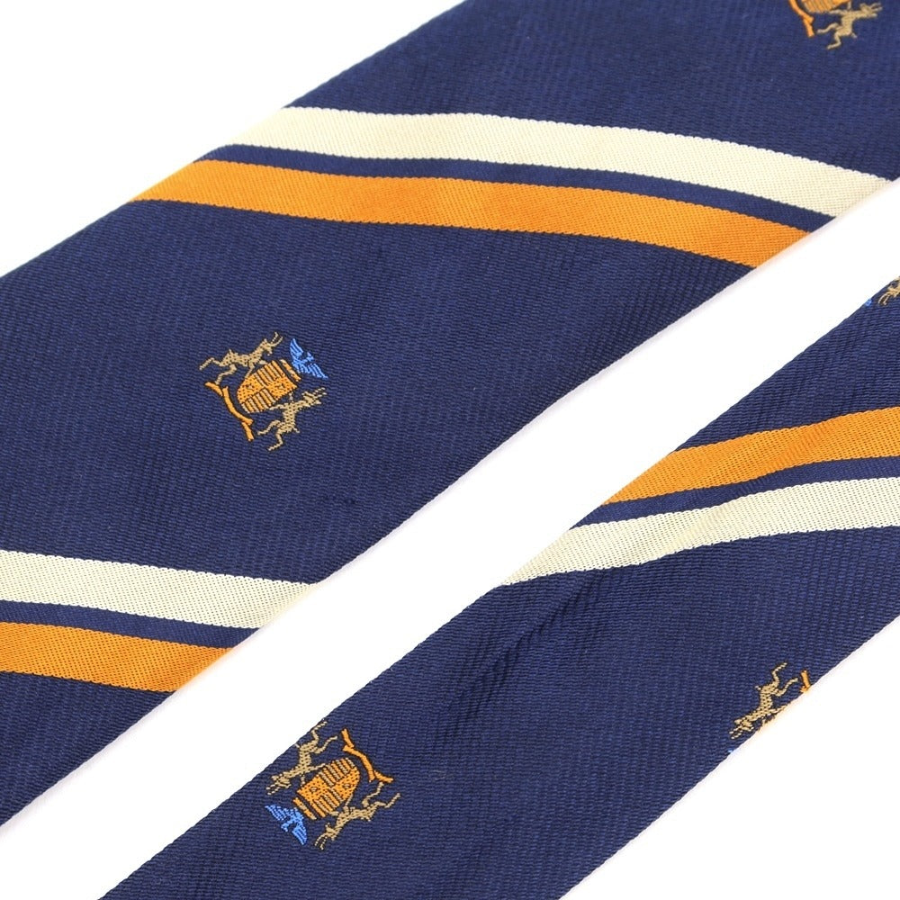 [Used] Atto Vannucci Royal Crest Sette Pieghe Silk Tie Navy x Orange [Size -] [NVY] [S/S/A/W] [Condition Rank C] [Men&