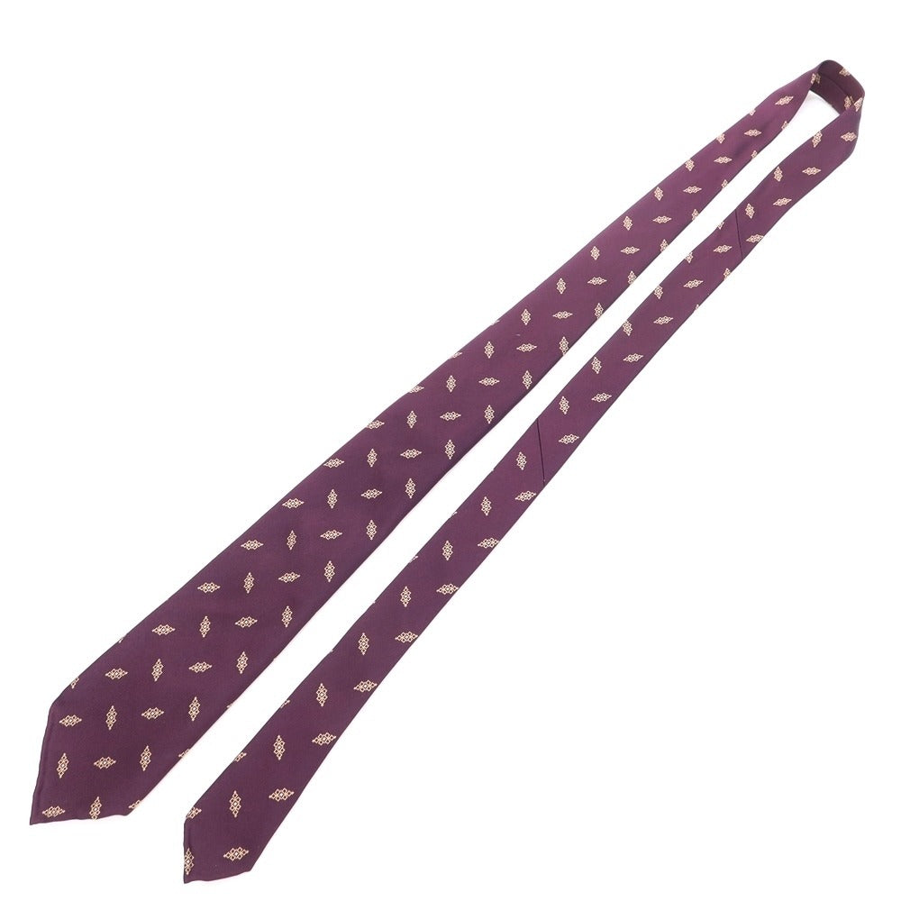 [Used] Atto Vannucci Small Pattern Tie
 Dark purple x beige [Size -] [PUP] [S/S/A/W] [Condition Rank B] ​​[Men&