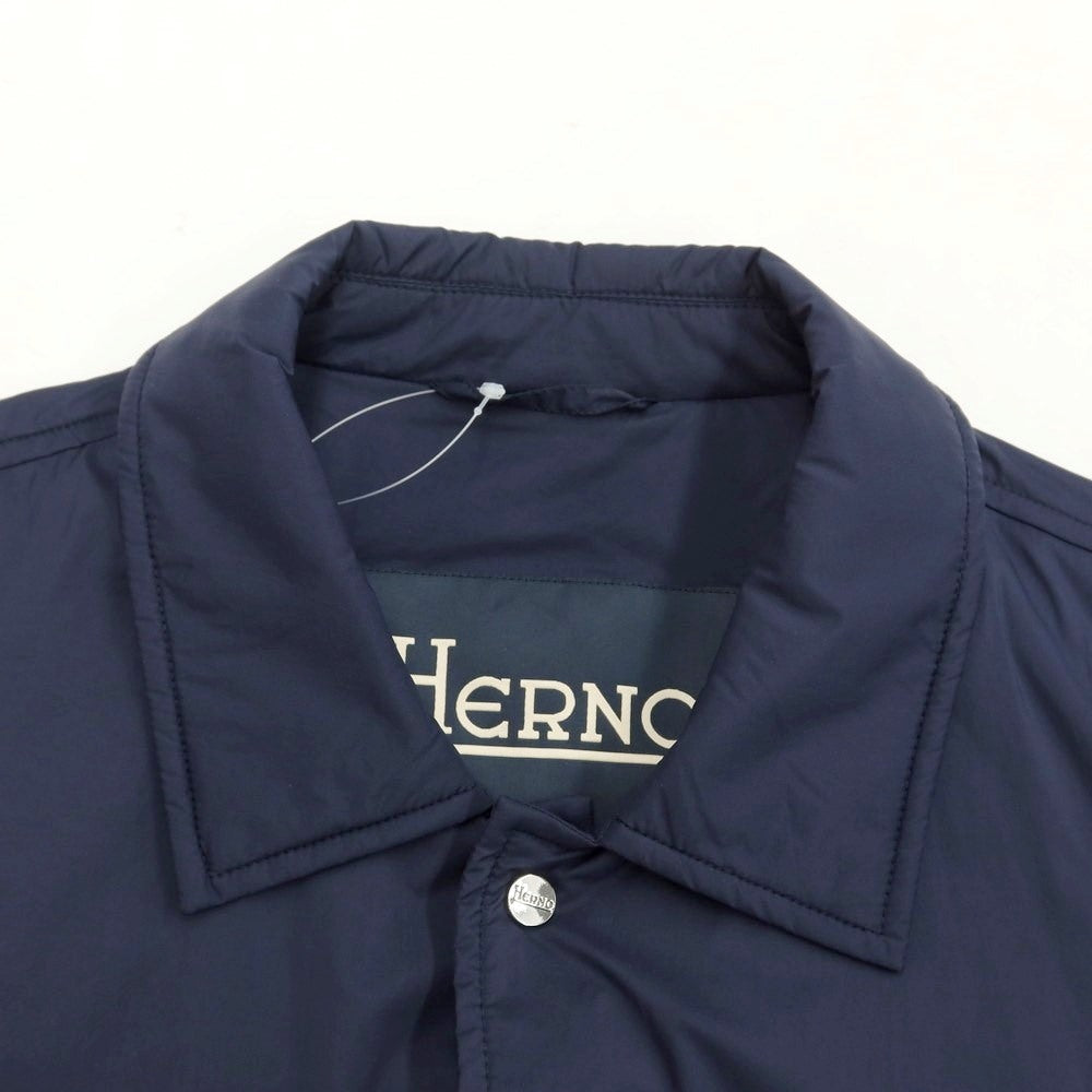 [Used] Herno Stretch Nylon Coach Jacket, Padded Blouson, Navy [Size 52] [NVY] [A/W] [Condition Rank B] ​​[Men&