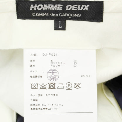 [Used] COMME des GARCONS HOMME DEUX 2022 Autumn/Winter Wool Polyester Striped Slacks Pants Navy [Size L] [NVY] [A/W] [Condition Rank A] [Men&