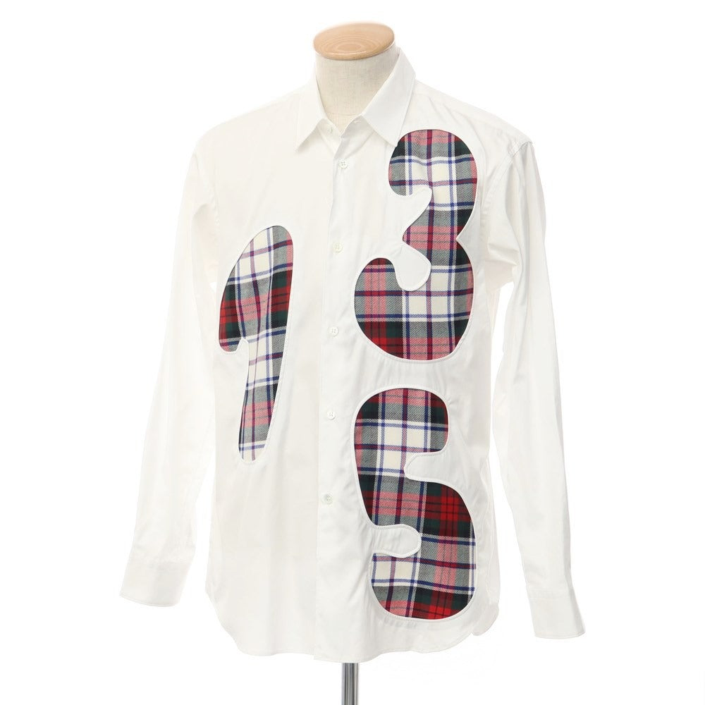 【中古】コムデギャルソンシャツ COMME des GARCONS SHIRT 2022年秋冬 カジュアルシャツ
 ホワイトxレッドxダークグリーン【サイズS】【WHT】【S/S/A/W】【状態ランクA】【メンズ】
【769476】[EPD]