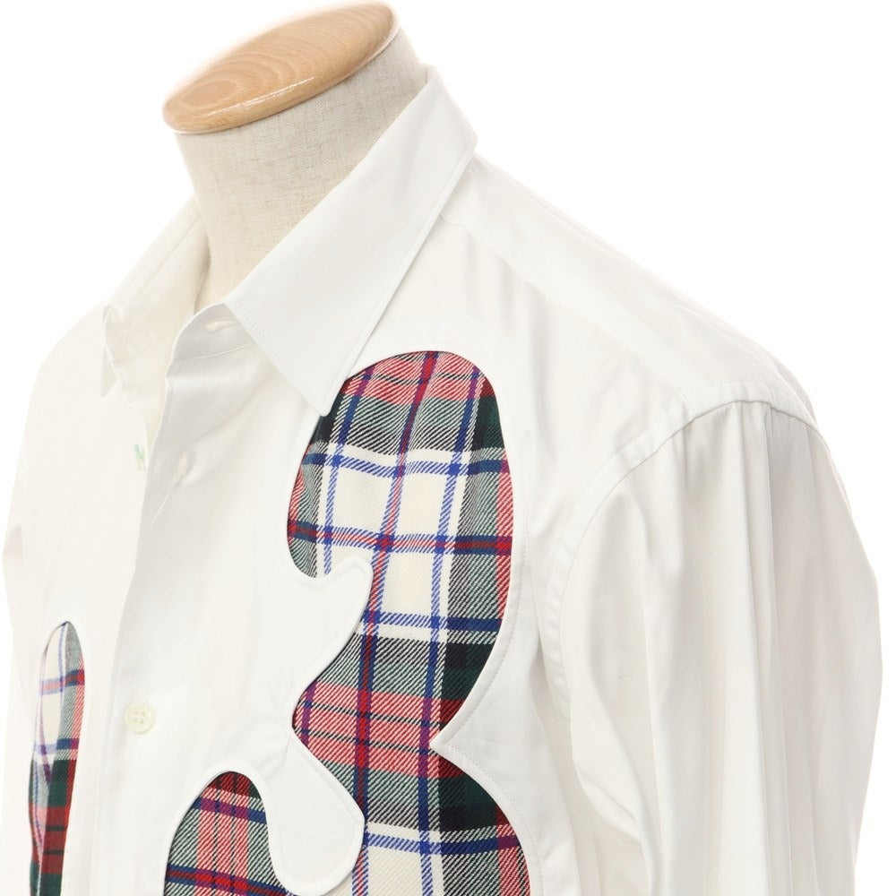 【中古】コムデギャルソンシャツ COMME des GARCONS SHIRT 2022年秋冬 カジュアルシャツ
 ホワイトxレッドxダークグリーン【サイズS】【WHT】【S/S/A/W】【状態ランクA】【メンズ】
【769476】[EPD]