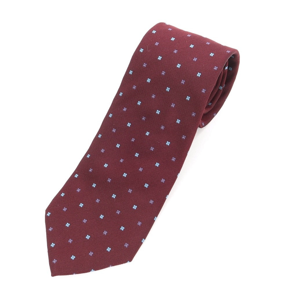 [Used] Azabu Tailor small pattern necktie
 Bordeaux [RED] [S/S/A/W] [Condition Rank B] ​​[Men&