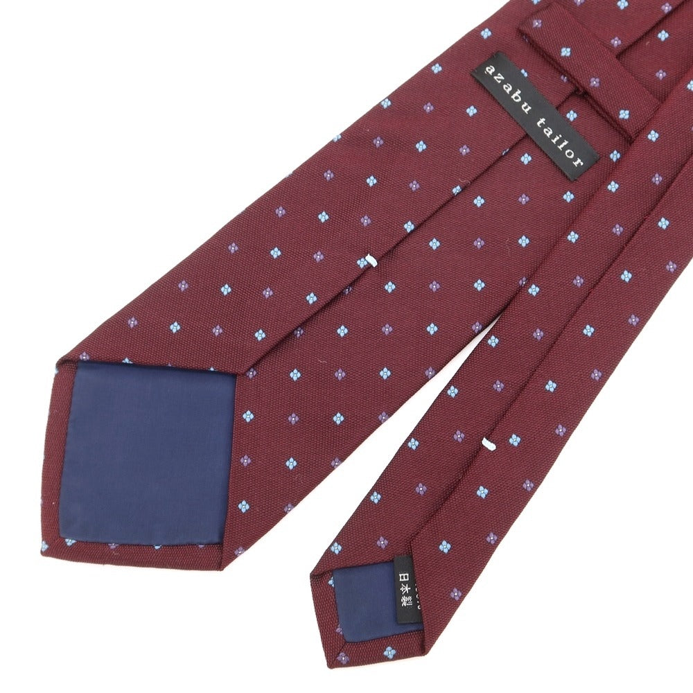 【中古】アザブテーラー azabu tailor 小紋柄ネクタイ
 ボルドー【RED】【S/S/A/W】【状態ランクB】【メンズ】
【769371】