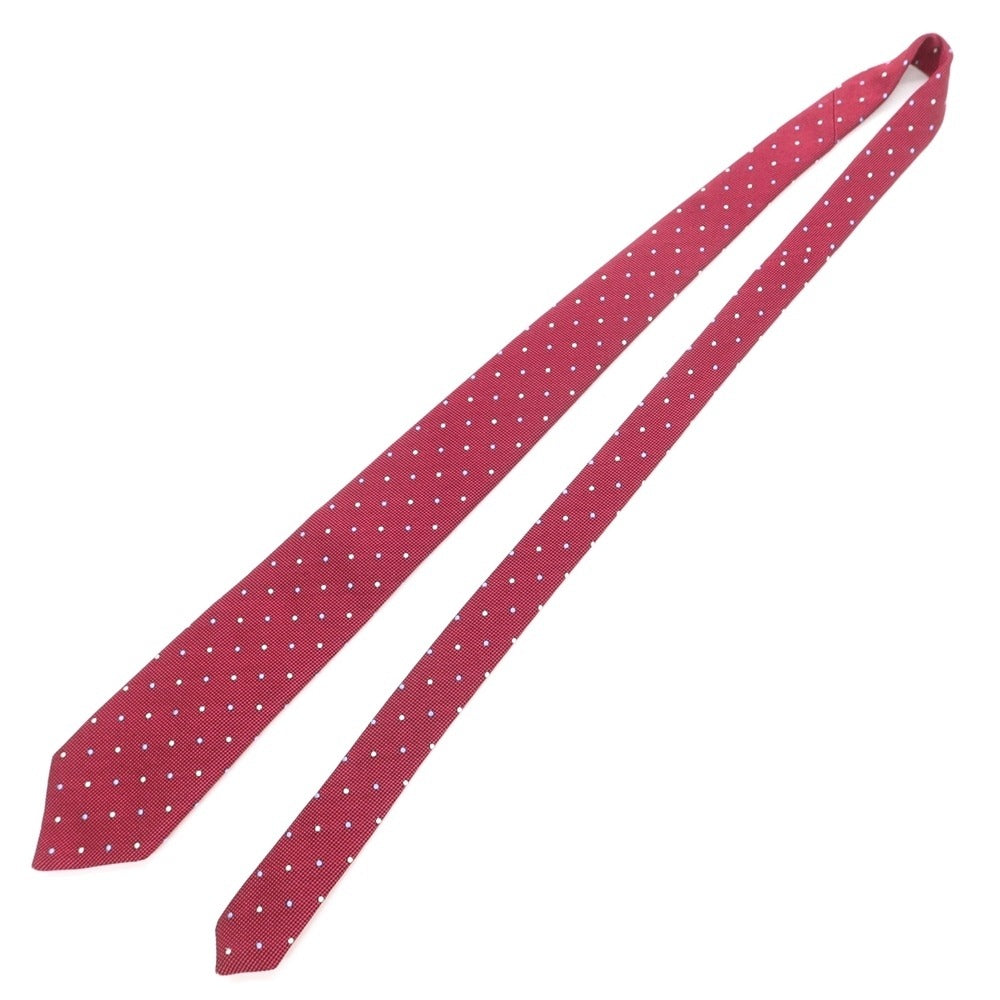 [Used] CRICKET Dot 3-fold silk tie wine [RED] [S/S/A/W] [Condition rank B] ​​[Men&