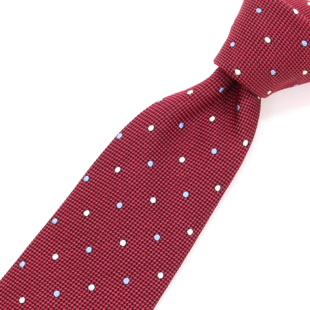 [Used] CRICKET Dot 3-fold silk tie wine [RED] [S/S/A/W] [Condition rank B] ​​[Men&