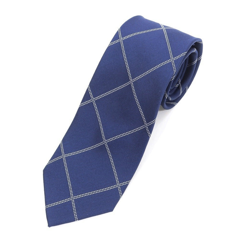 【中古】ビームスハート BEAMS HEART チェック柄ネクタイ
 ネイビーxホワイト【NVY】【S/S/A/W】【状態ランクC】【メンズ】
【769370】