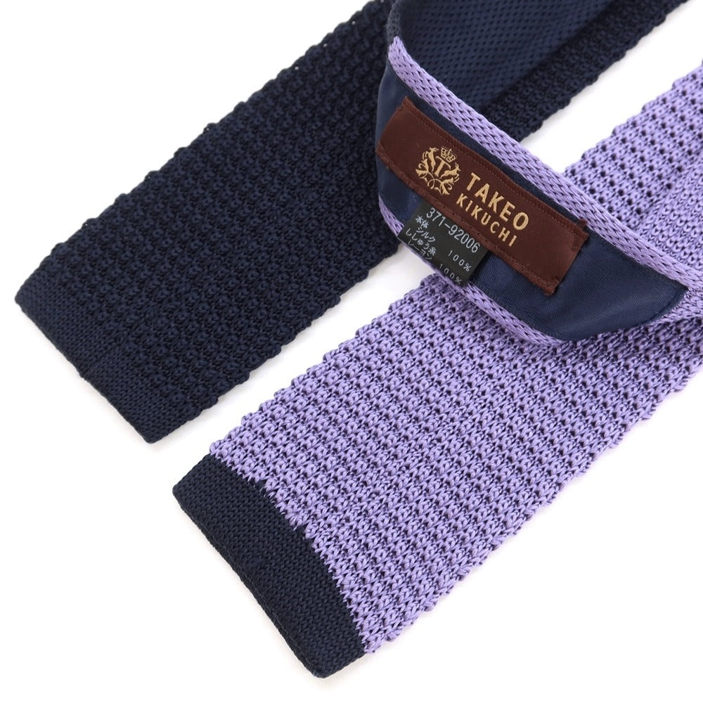 【中古】タケオキクチ TAKEO KIKUCHI ニットタイ
 ネイビーxラベンダー【NVY】【S/S/A/W】【状態ランクB】【メンズ】
【769370】