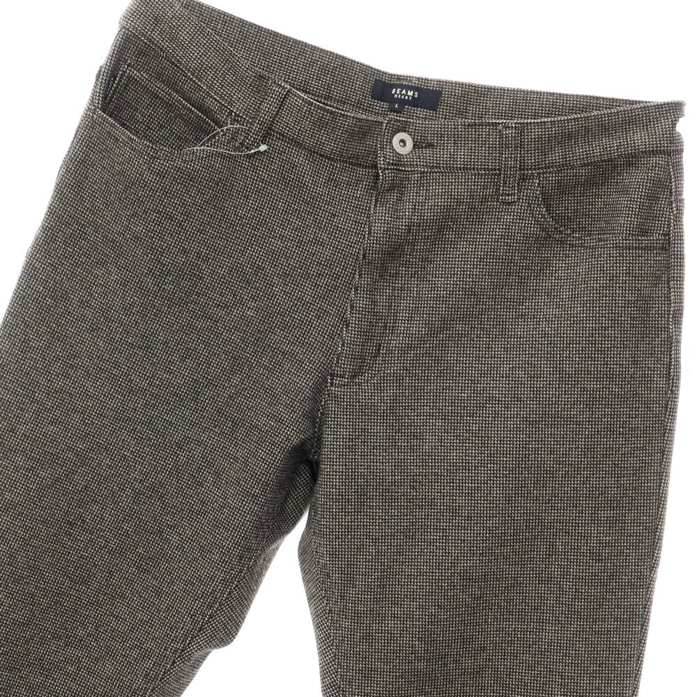 [Used] BEAMS HEART Polyester Rayon 5 Pocket Pants Brown x Black [Size L] [BRW] [A/W] [Condition Rank B] ​​[Men&