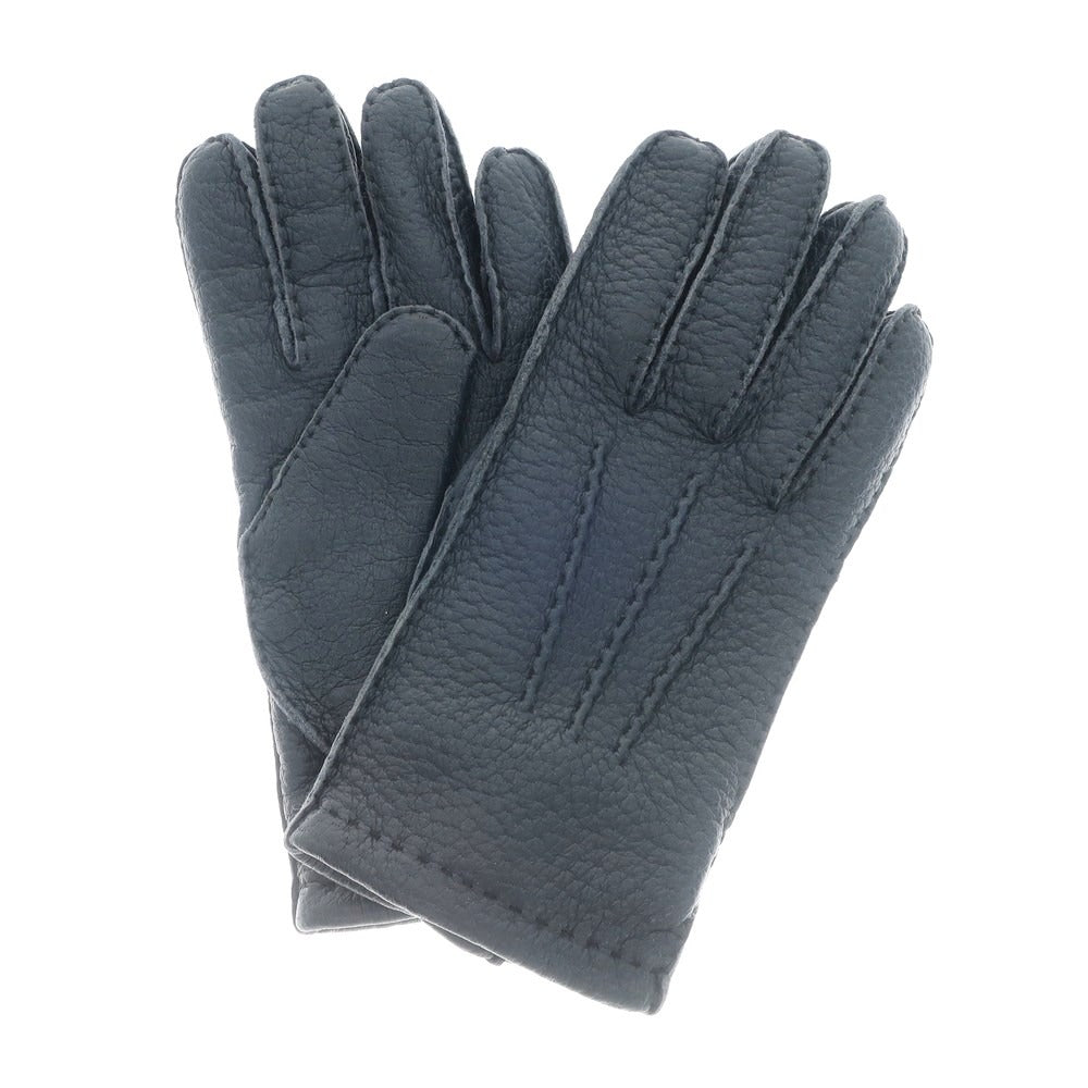 [Used] Dents Peccary Cashmere Lined Gloves Navy Blue [Size 7 1/2] [NVY] [A/W] [Condition Rank A] [Men&
