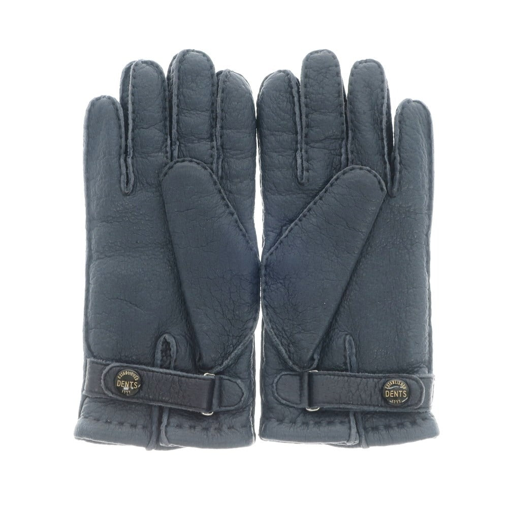 [Used] Dents Peccary Cashmere Lined Gloves Navy Blue [Size 7 1/2] [NVY] [A/W] [Condition Rank A] [Men&