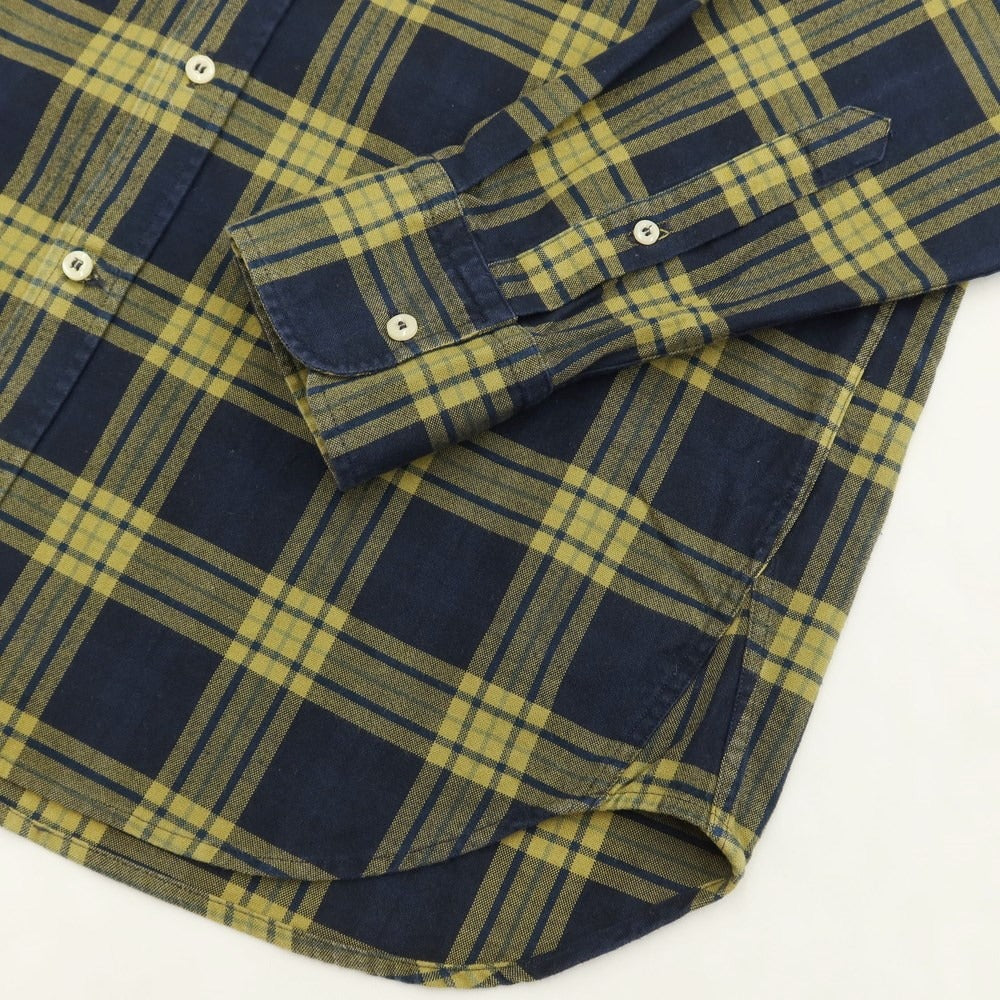 [Used] BEVILACQUA casual shirt
 Navy x light yellow ochre [Size M] [NVY] [S/S/A/W] [Condition Rank B] ​​[Men&