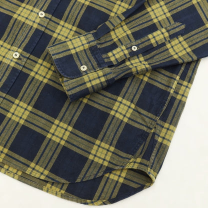 [Used] BEVILACQUA casual shirt
 Navy x light yellow ochre [Size M] [NVY] [S/S/A/W] [Condition Rank B] ​​[Men&