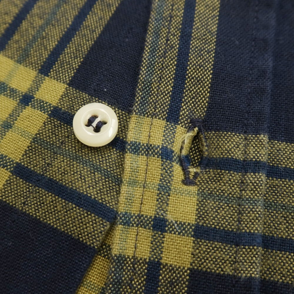 [Used] BEVILACQUA casual shirt
 Navy x light yellow ochre [Size M] [NVY] [S/S/A/W] [Condition Rank B] ​​[Men&
