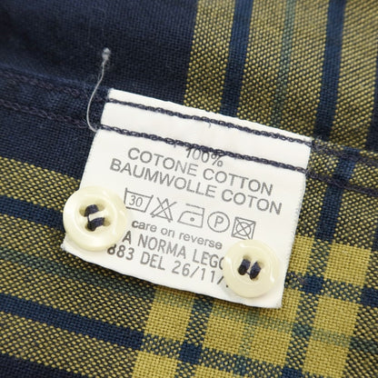 [Used] BEVILACQUA casual shirt
 Navy x light yellow ochre [Size M] [NVY] [S/S/A/W] [Condition Rank B] ​​[Men&