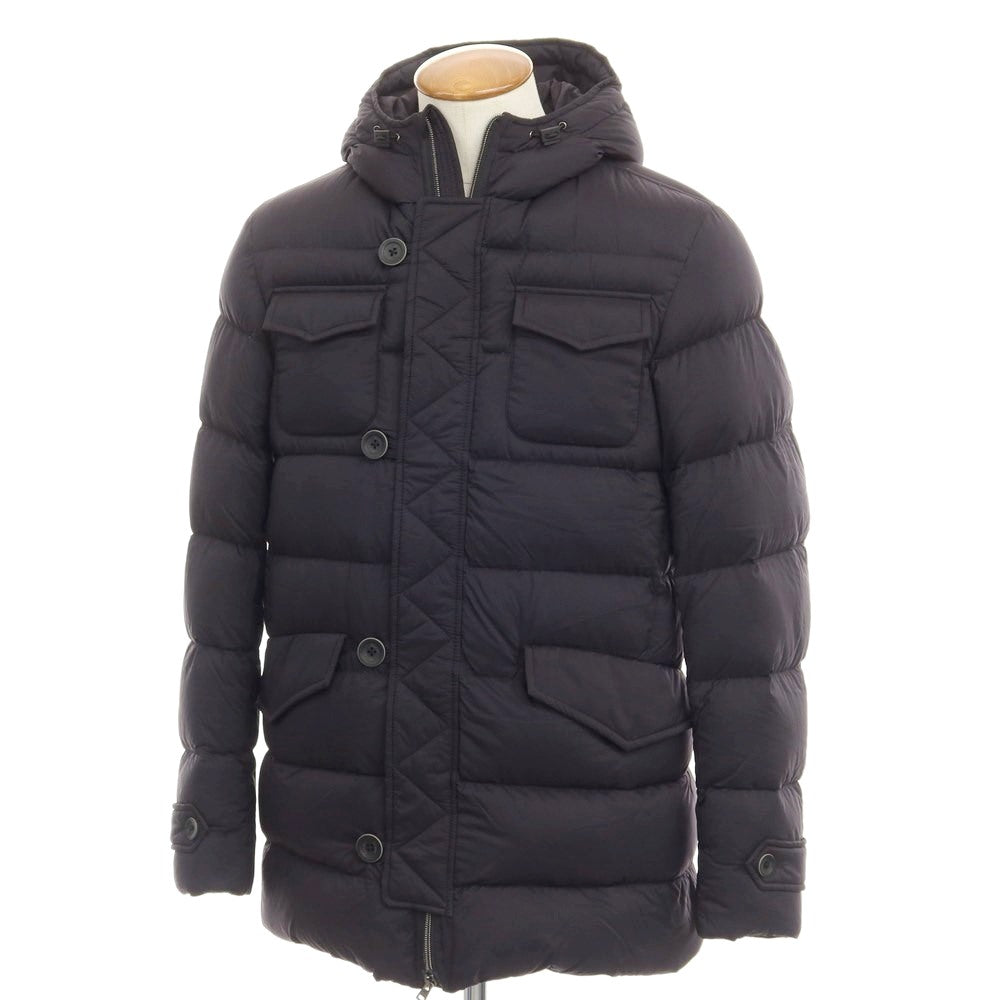 【中古】ヘルノ Herno ストレッチナイロン ダウンジャケット ブラック【サイズ46】【BLK】【A/W】【状態ランクB】【メンズ】【768974】