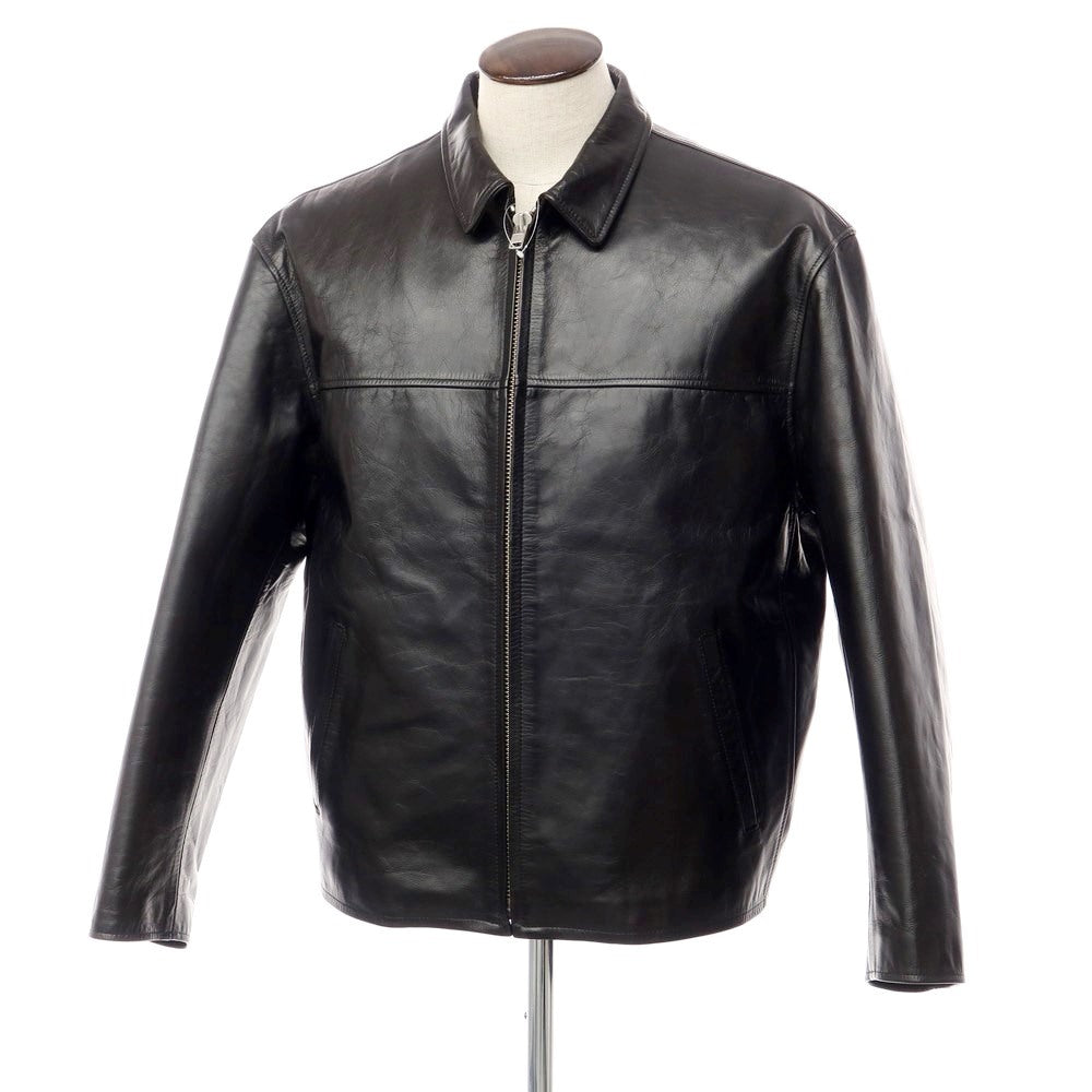 【中古】シュプリーム Supreme 2020年秋冬 Yohji Yamamoto Leather Work Jacket レザーブルゾン ブラック【サイズL】【BLK】【A/W】【状態ランクA】【メンズ】【769384】