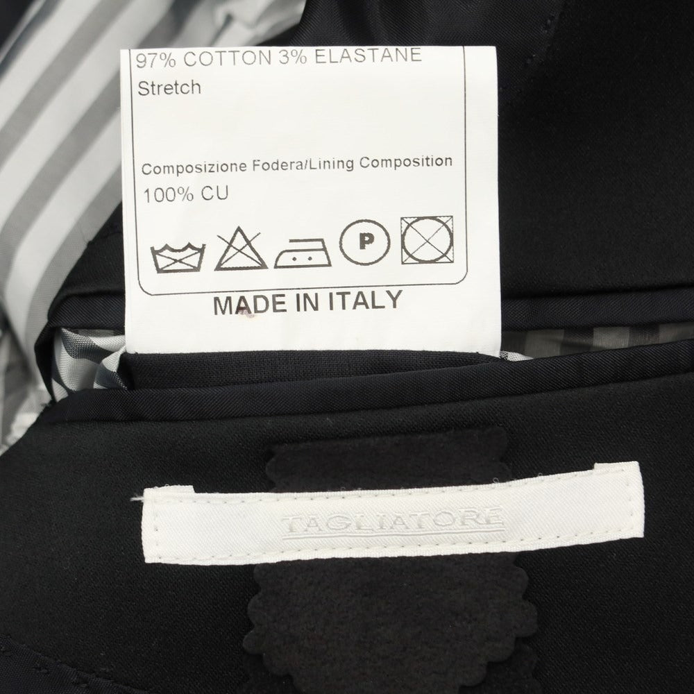 [Used] TAGLIATORE Cotton 2B Set-up Suit Black [Size 46] [BLK] [S/S] [Condition Rank B] ​​[Men&