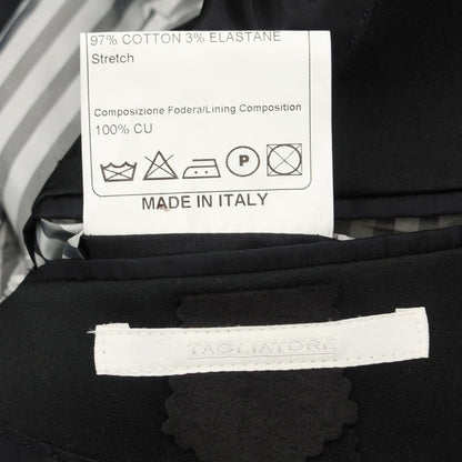 [Used] TAGLIATORE Cotton 2B Set-up Suit Black [Size 46] [BLK] [S/S] [Condition Rank B] ​​[Men&