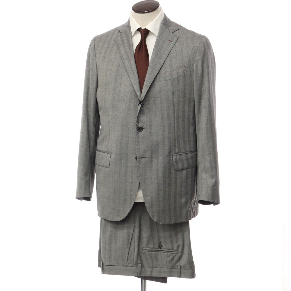 [Used] [Unused] GAiOLA Wool Herringbone 3B Set-up Suit Gray [Size 52] [GRY] [S/S/A/W] [Condition Rank S] [Men&