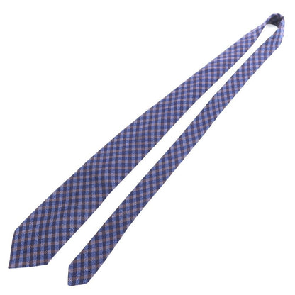 [Used] Marinella E.MARINELLA Check 3-fold cashmere tie Navy x brown [NVY] [A/W] [Condition rank B] ​​[Men&