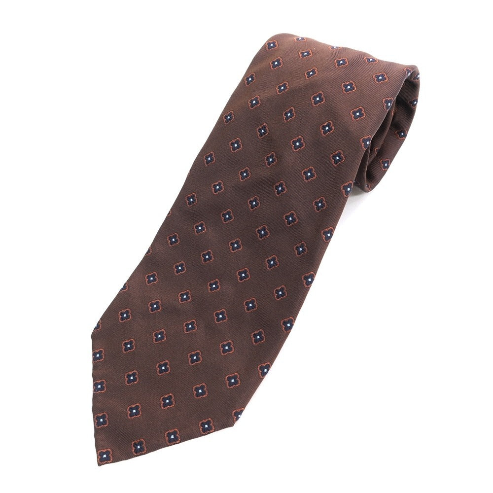 [Used] E.MARINELLA Small Pattern Novepieghe Silk Tie Brown [BRW] [S/S/A/W] [Condition Rank B] ​​[Men&