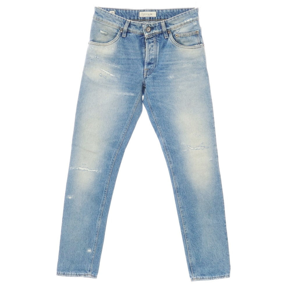 【中古】シビリア SIVIGLIA リペア加工 デニムパンツ ジーンズ ブルー【サイズ30】【BLU】【S/S/A/W】【状態ランクB】【メンズ】【769373】