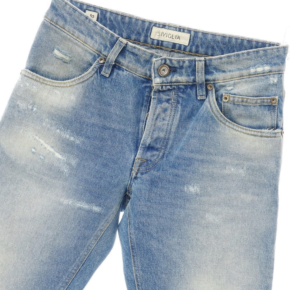 【中古】シビリア SIVIGLIA リペア加工 デニムパンツ ジーンズ ブルー【サイズ30】【BLU】【S/S/A/W】【状態ランクB】【メンズ】【769373】