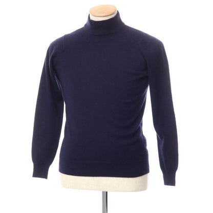 [Used] Alessandro Luppi wool cashmere high neck pullover knit navy [size 44] [NVY] [A/W] [Condition rank C] [Men&