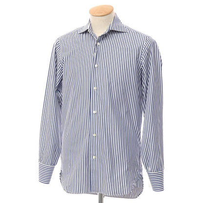 【中古】フランコミヌッチ franco minucci EIGHTMILLION別注 ドレスシャツ
 ホワイトxネイビー【サイズ37】【NVY】【S/S/A/W】【状態ランクC】【メンズ】
【769396】 BPD