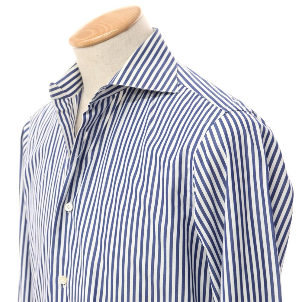 【中古】フランコミヌッチ franco minucci EIGHTMILLION別注 ドレスシャツ
 ホワイトxネイビー【サイズ37】【NVY】【S/S/A/W】【状態ランクC】【メンズ】
【769396】 BPD
