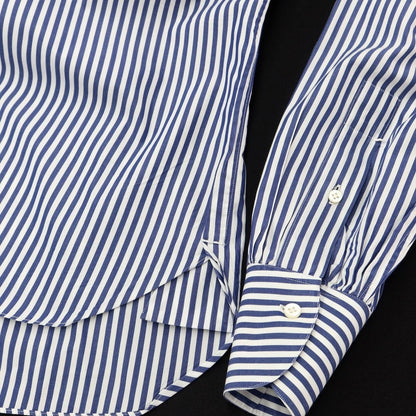 【中古】フランコミヌッチ franco minucci EIGHTMILLION別注 ドレスシャツ
 ホワイトxネイビー【サイズ37】【NVY】【S/S/A/W】【状態ランクC】【メンズ】
【769396】 BPD