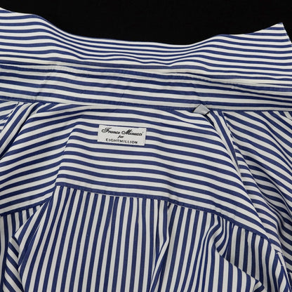 【中古】フランコミヌッチ franco minucci EIGHTMILLION別注 ドレスシャツ
 ホワイトxネイビー【サイズ37】【NVY】【S/S/A/W】【状態ランクC】【メンズ】
【769396】 BPD