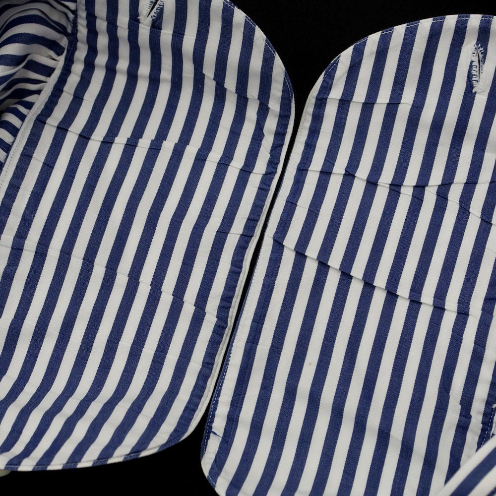 【中古】フランコミヌッチ franco minucci EIGHTMILLION別注 ドレスシャツ
 ホワイトxネイビー【サイズ37】【NVY】【S/S/A/W】【状態ランクC】【メンズ】
【769396】 BPD