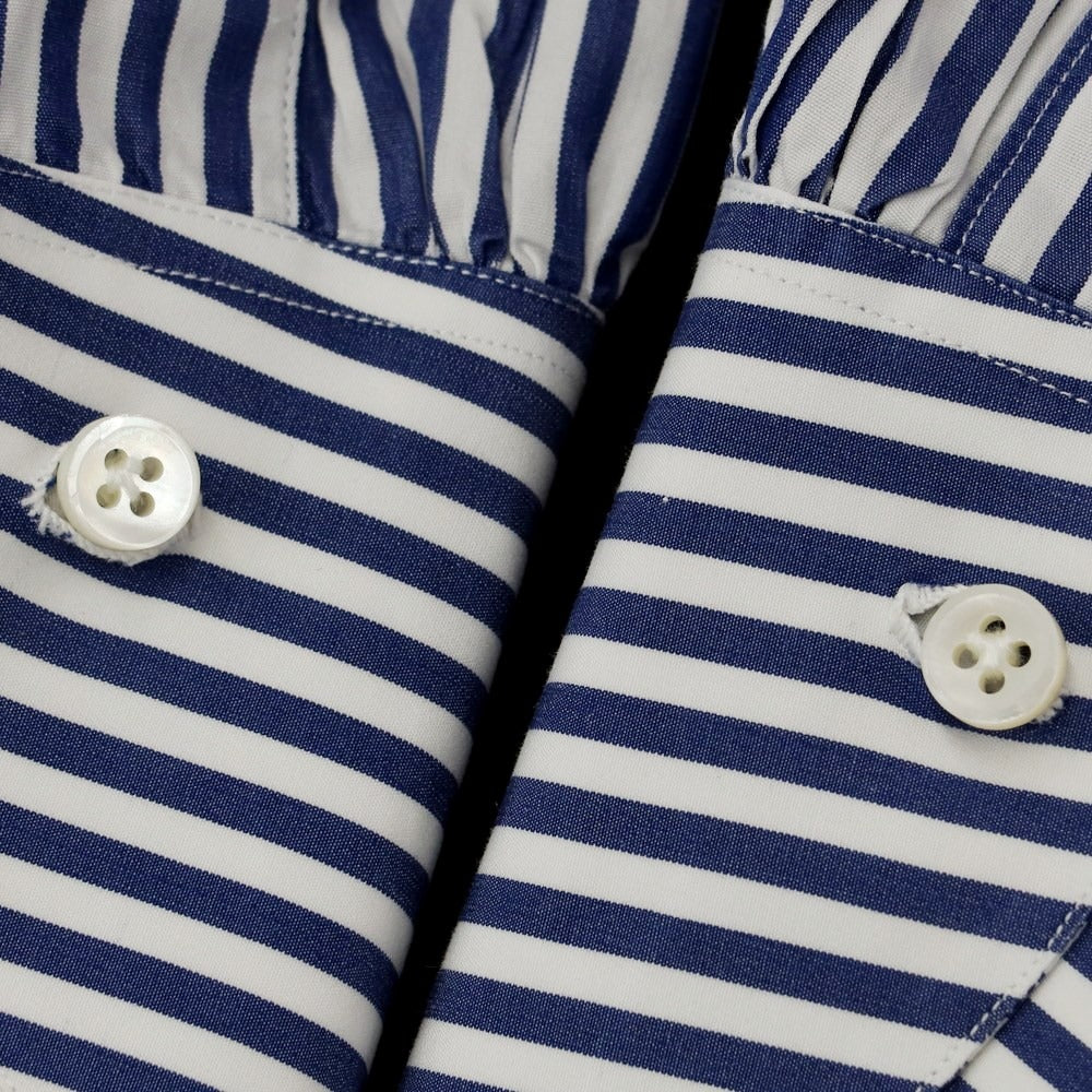【中古】フランコミヌッチ franco minucci EIGHTMILLION別注 ドレスシャツ
 ホワイトxネイビー【サイズ37】【NVY】【S/S/A/W】【状態ランクC】【メンズ】
【769396】 BPD