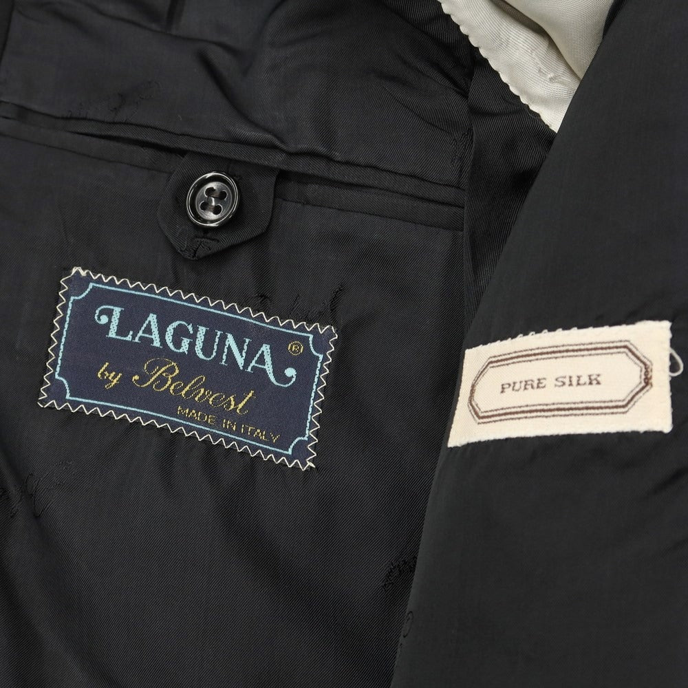 【中古】ベルベスト Belvest シルク 1B セットアップ フォーマルスーツ ブラック【サイズ44】【BLK】【S/S/A/W】【状態ランクB】【メンズ】【769376】