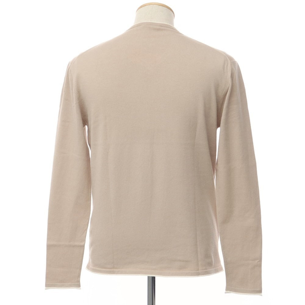 [Used] International Gallery BEAMS Cotton Nylon V-neck Knit Beige x White [Size M] [BEI] [S/S] [Condition Rank C] [Men&