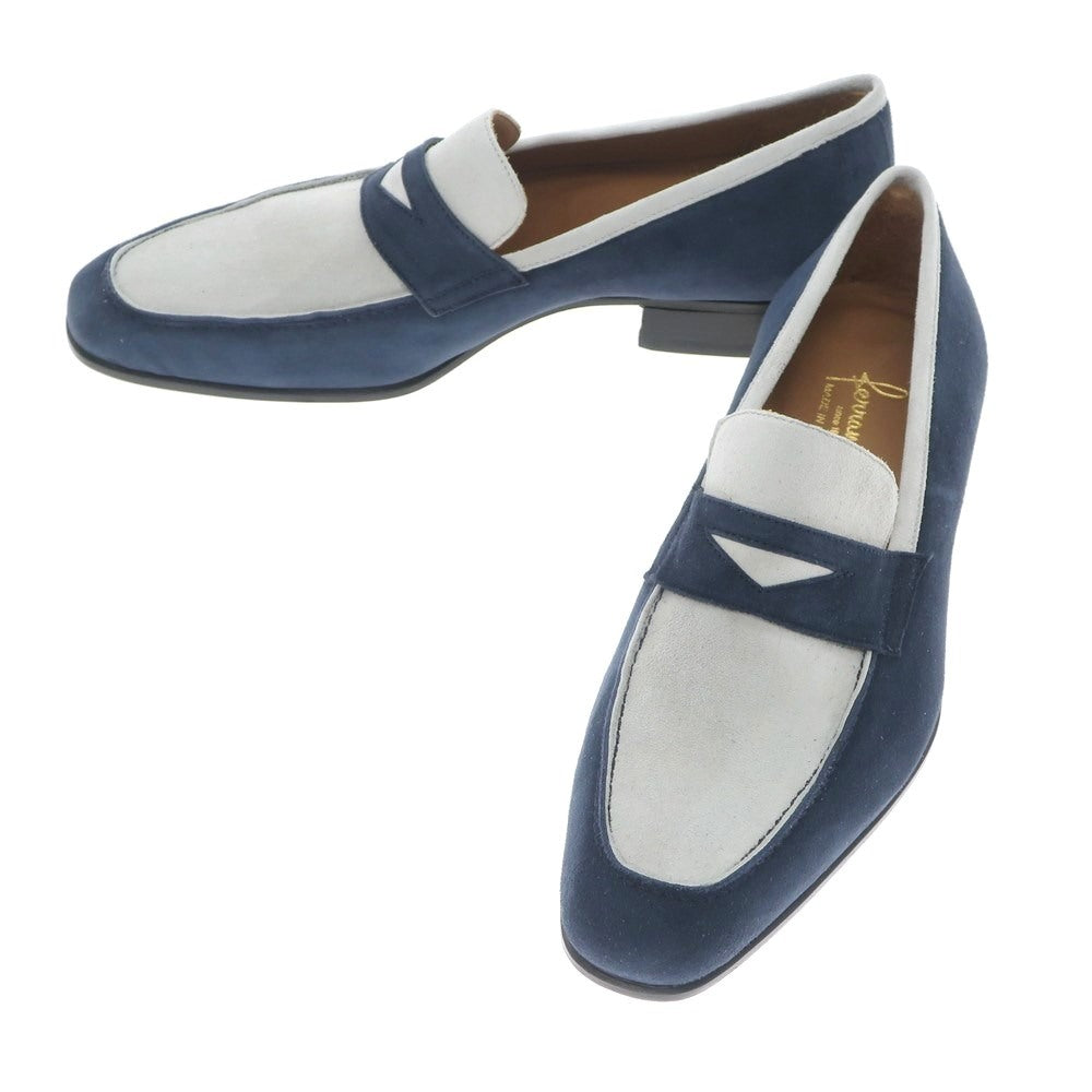 [Used] [Unused] Ferrante suede combination coin loafers in navy and light grey [Size 5] [NVY] [S/S/A/W] [Condition Rank S] [Men&