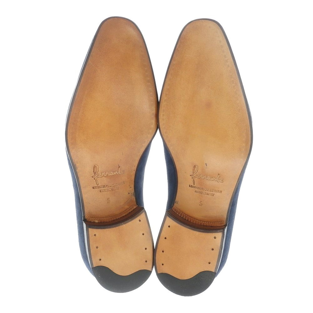 [Used] [Unused] Ferrante suede combination coin loafers in navy and light grey [Size 5] [NVY] [S/S/A/W] [Condition Rank S] [Men&